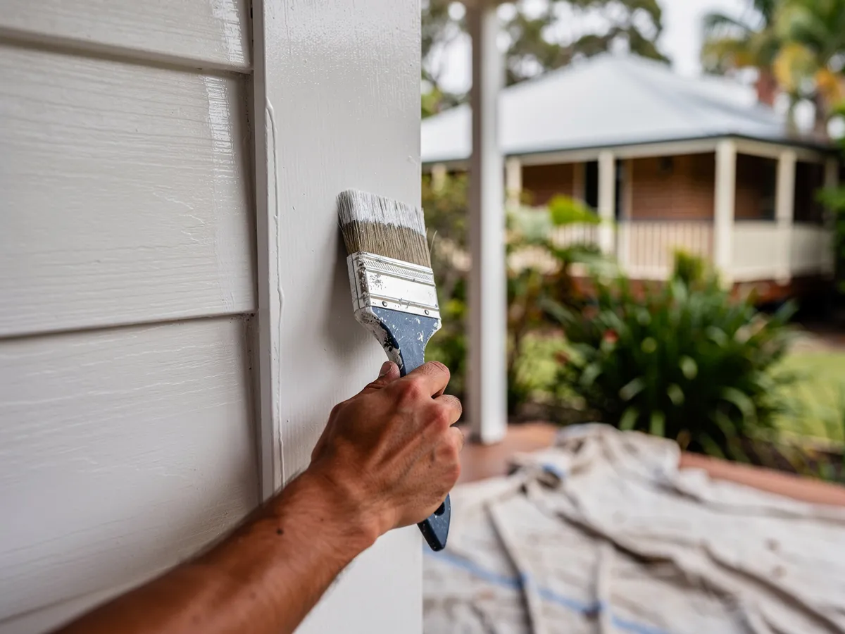 Cutting in the finished salt-grade Weathershield system on the restored weatherboard